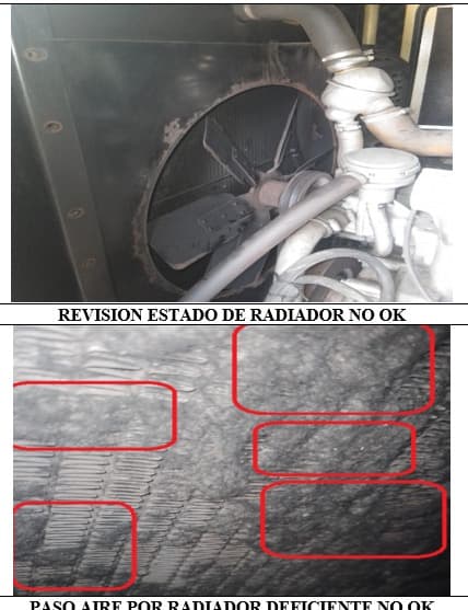 Radiador y sistema de enfriamiento de una planta eléctrica durante mantenimiento